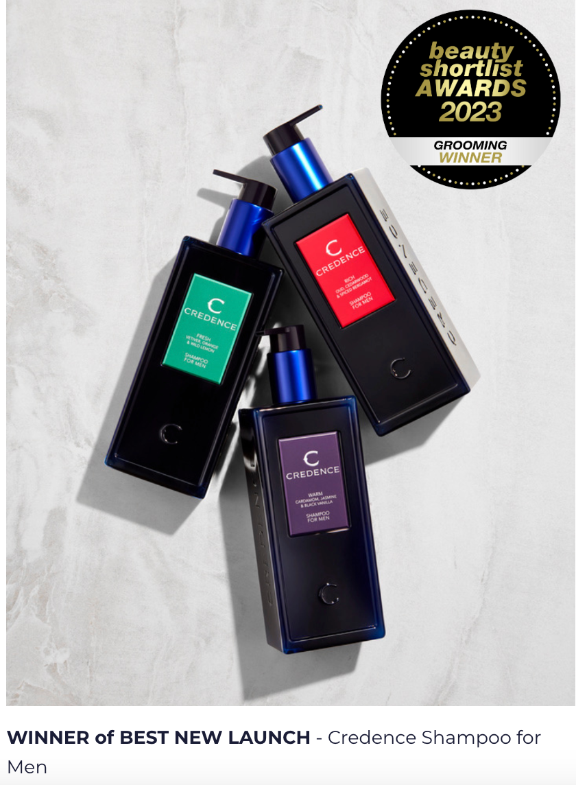 Credence wins BEST SHAMPOO & BEST NEW LAUNCH