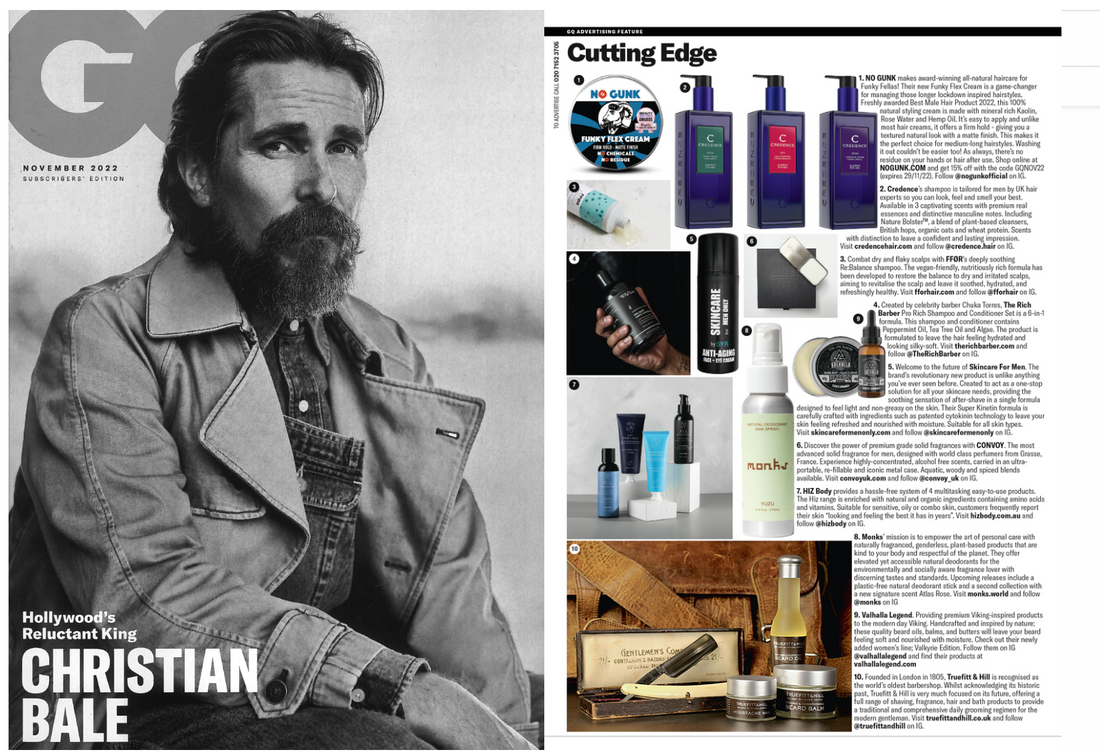 Find Credence in the November 2022 Issue of British GQ with Christian Bale &amp; GQ Shops